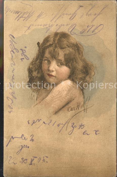 Kinder Child Enfants Künstlerkarte