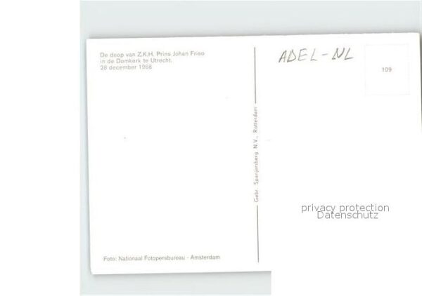 Adel Niederlande Doop Prins Johan Friso Domkerk Utrecht – Bild 2