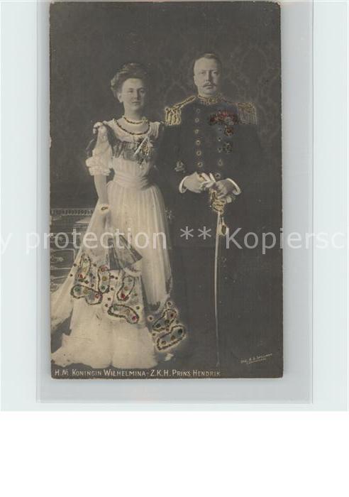 Adel Niederlande Koningin Wilhelmina Prins Hendrik