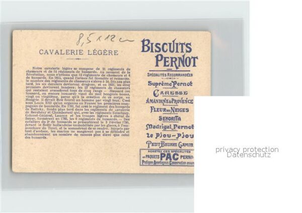 Werbung Reklame Biscuits Pernot Chasseur a Cheval Litho – Bild 2