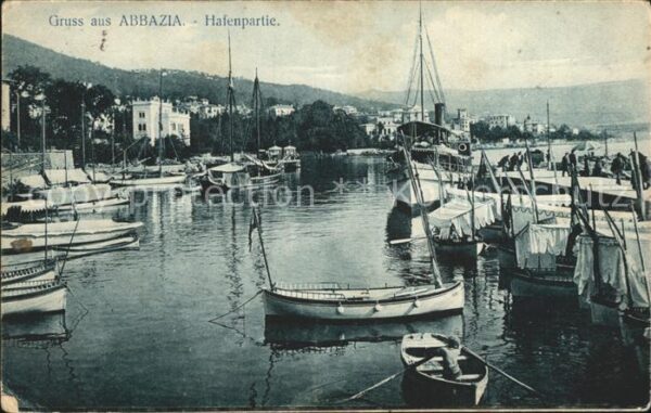 Opatija Abbazia Hafenpartie