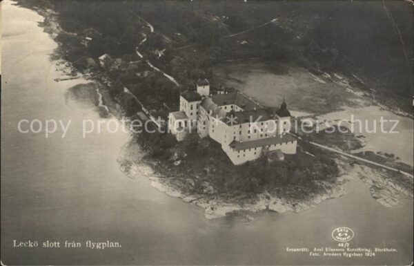 Schweden Leckö slott fran flygplan