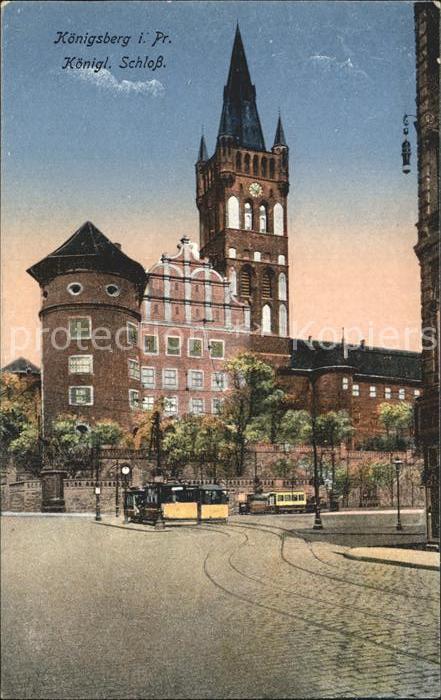 Koenigsberg Ostpreussen Schloß Strassenbahn