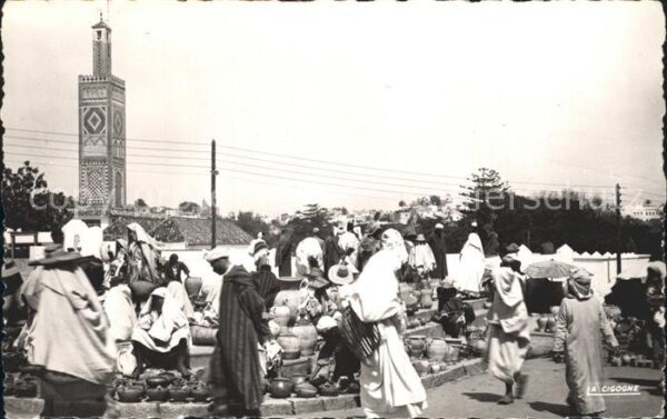 Tanger Tangier Tangiers Marchands de poteries au grand Socco