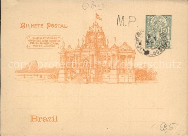 Rio de Janeiro Palacio Destinado Assessoes do III Cong