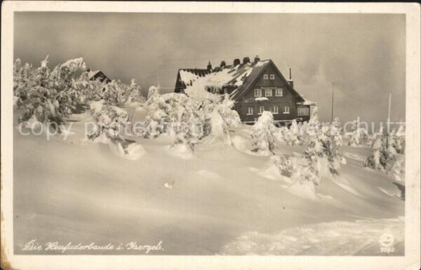 Bad Flinsberg Swieradow Zdroj Heufuderbaude Winterpanorama im Isergeb