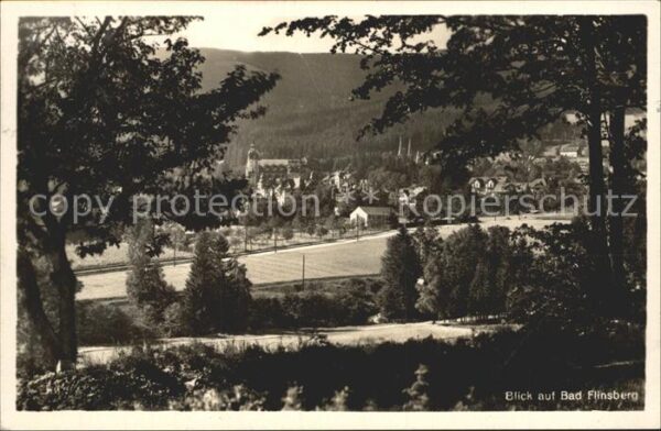 Bad Flinsberg Swieradow Zdroj Blick vom Waldrand aus Isergebirge Bahn