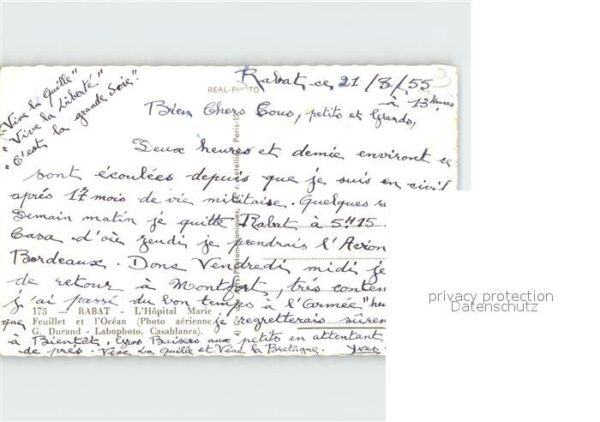 Rabat Marokko Hopital Marie Feuillet Ocean Fliegerauf – Bild 2