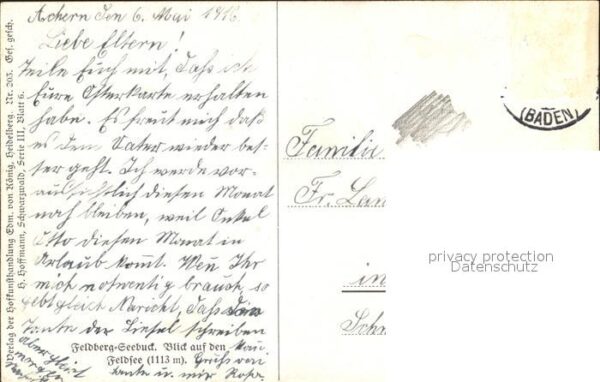 Hoffmann Heinrich Feldberg-Seebuck Feldsee – Bild 2