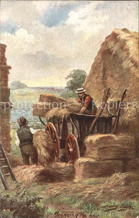 Verlag Tucks Oilette Nr. 9222 Harry Payne Trussing the hay Landw