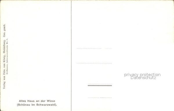 Hoffmann Heinrich Altes Haus an der Wiese Schönau im Schw – Bild 2