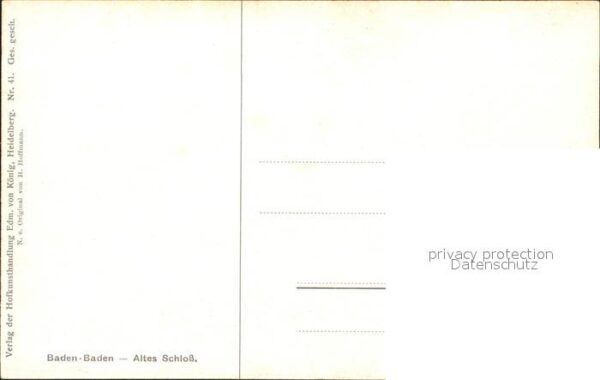 Hoffmann Heinrich Baden-Baden Altes Schloss – Bild 2
