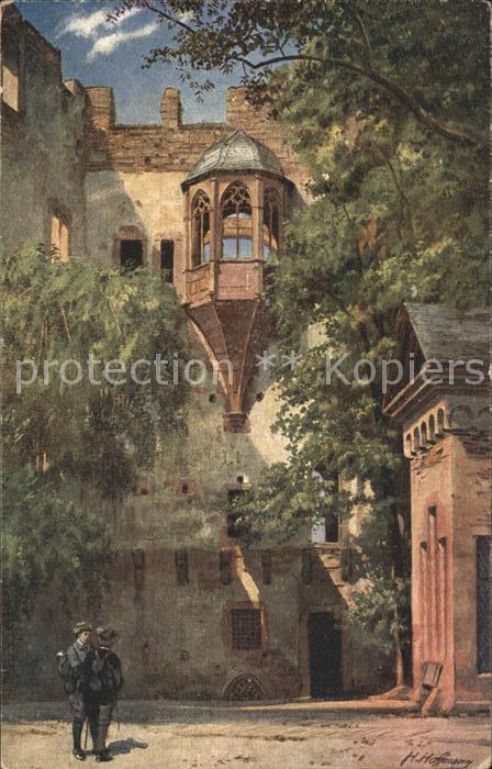 Hoffmann Heinrich Schloss Heidelberg Erker am Bibliotheks