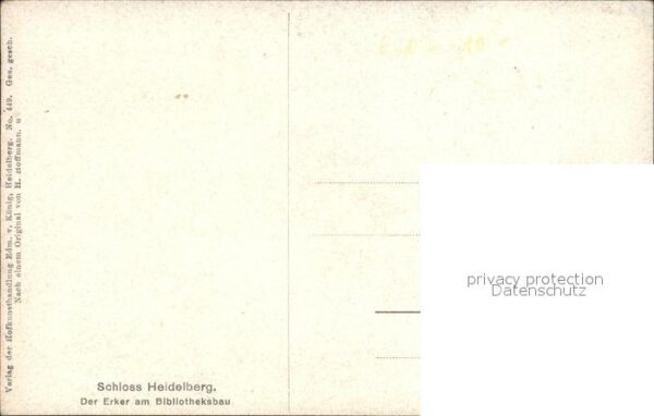 Hoffmann Heinrich Schloss Heidelberg Erker am Bibliotheks – Bild 2