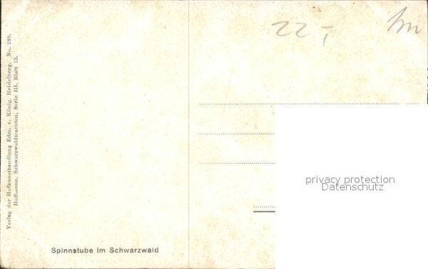 Hoffmann Heinrich Spinnstube Schwarzwald Trachten – Bild 2
