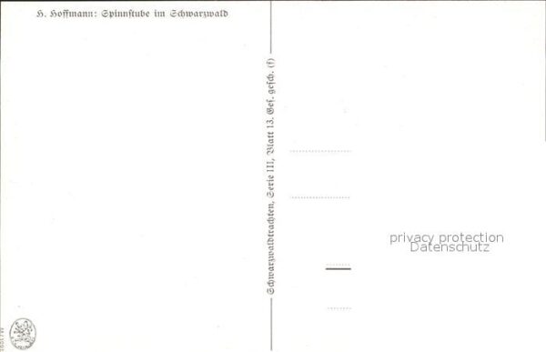 Hoffmann Heinrich Spinnstube Schwarzwald Trachten – Bild 2