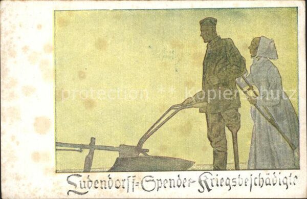Militaria Ludendorff Spendenkarte Kriegsbeschädig
