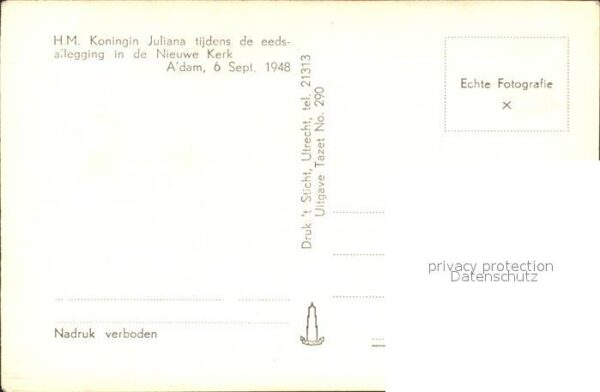 Adel Niederlande Koningin Juliana Eedsaflegging – Bild 2