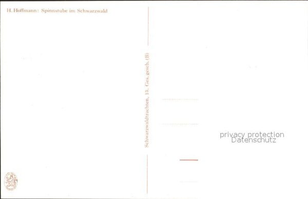 Hoffmann Heinrich Spinnstube Schwarzwald Trachten – Bild 2