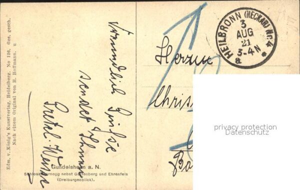Hoffmann Heinrich Gundelshaim am Neckar Schloss Hornegg G – Bild 2