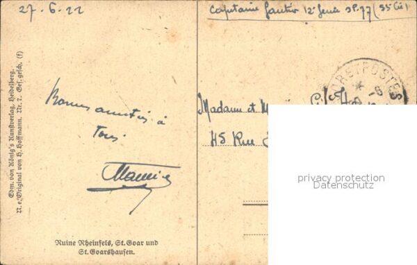 Hoffmann Heinrich Ruine Rheinfels St. Goar St. Goarshause – Bild 2