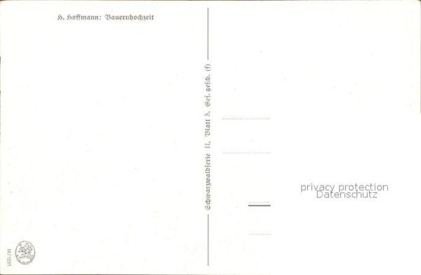 Hoffmann Heinrich Bauernhochzeit Schwarzwald Musikkapelle – Bild 2