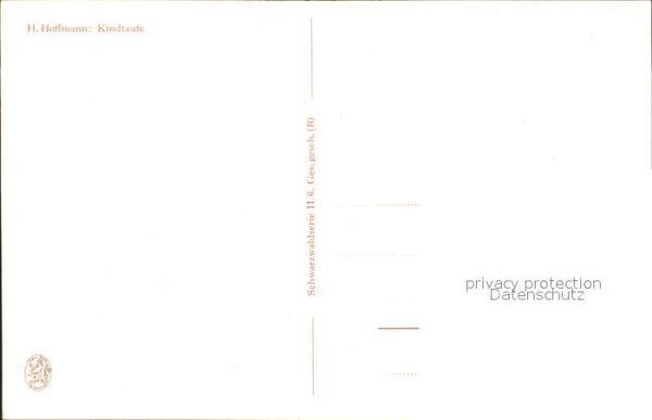 Hoffmann Heinrich Kindtaufe Trachten Schwarzwald Bollenhu – Bild 2