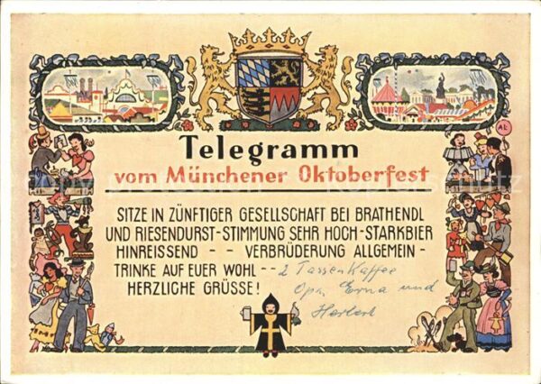 Oktoberfest München Telegramm