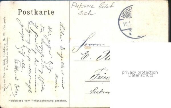 Hoffmann Heinrich Heidelberg vom Philosophenweg – Bild 2
