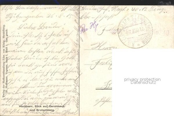 Hoffmann Heinrich Hochbarr Geroldseck Brotschberg – Bild 2