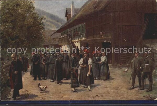 Hoffmann Heinrich Nach der Kirche Trachten