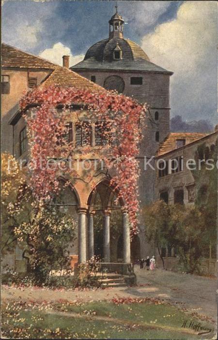 Hoffmann Heinrich Heidelberg Schlosshof-Partie Brunnenhal