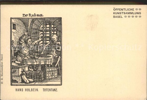 Holbein Hans Der Rychman Totenzanz Kunstsammlung Bas