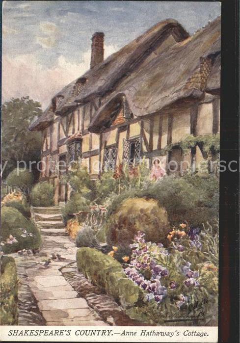 Verlag Tucks Oilette Nr. 7732 Anne Hathaway's Cottage Shakespear