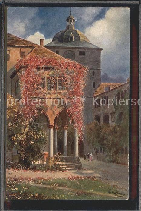 Hoffmann Heinrich Heidelberg Schlosshof-Partie Brunnenhal
