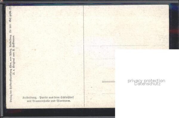 Hoffmann Heinrich Heidelberg Schlosshof-Partie Brunnenhal – Bild 2