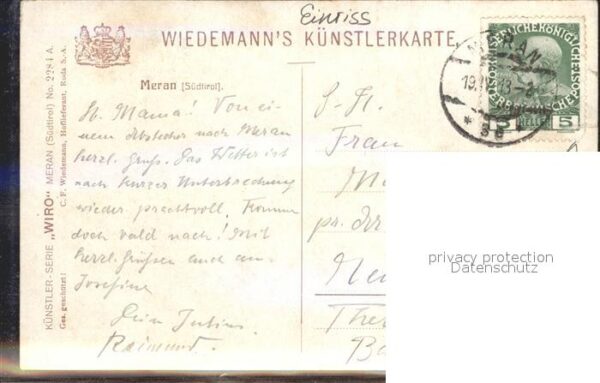 Verlag Wiedemann WIRO Nr. 2284 A Meran – Bild 2