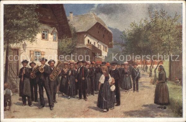 Hoffmann Heinrich Bauernhochzeit Trachten Musikkapelle Tu