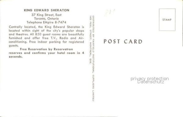 Toronto Canada King Edward Sheraton Illustration – Bild 2