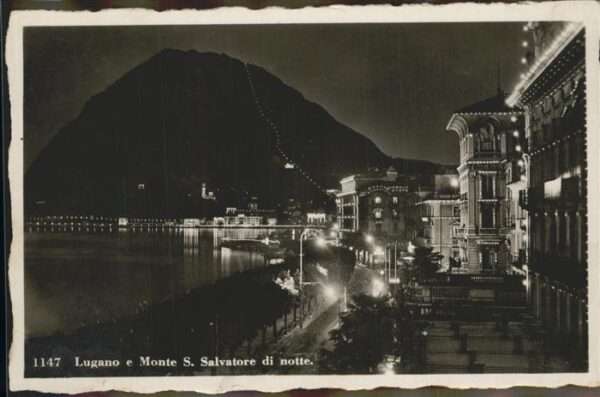 Lugano TI Monte S. Salvatore di notte