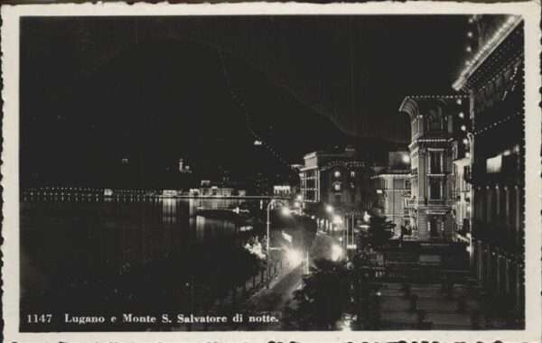 Lugano TI Monte S. Salvatore di notte