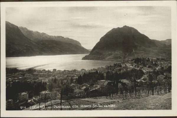 Lugano TI col Monte San Salvatore