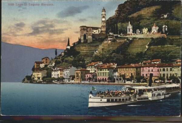 Morcote TI Lago di Lugano Dampfer
