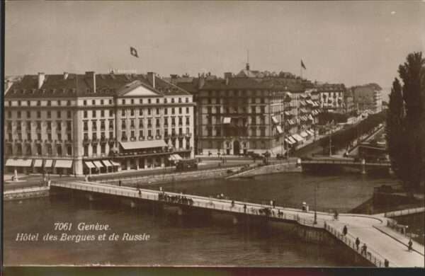 Geneve GE Hotel Bergues Russle Brücke