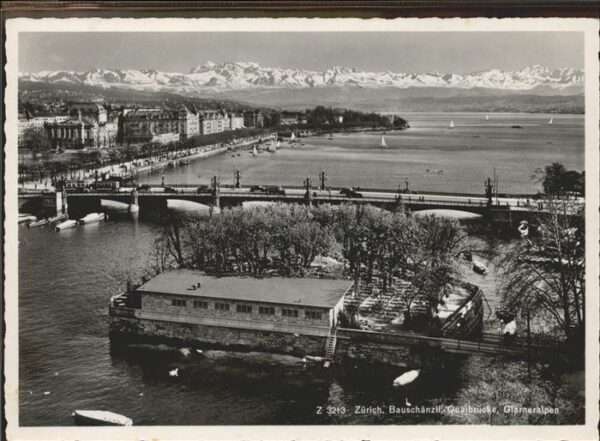 Zuerich Bauschänzli Quaibrücke Glarnerlapen