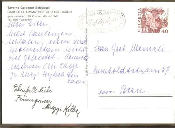 Baden AG Taverne Goldener Schlüssel Badhotel Lim – Bild 2