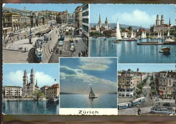 Zuerich Strassenbahn Segelboote See