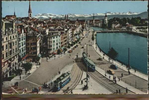 Zuerich Limmatquai Strassenbahn