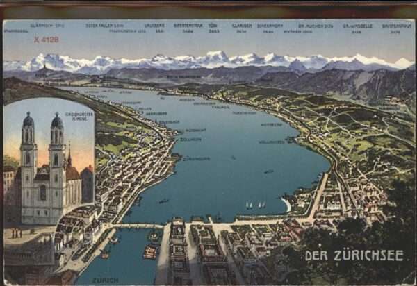 Zuerich See Brücke Alpen
