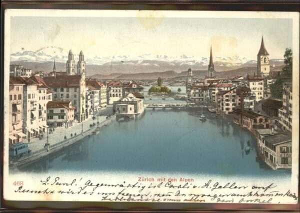 Zuerich Limmat Alpen